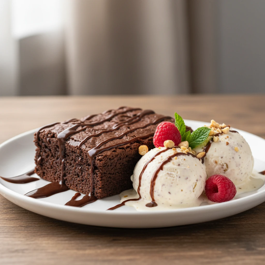 Brownie com Sorvete