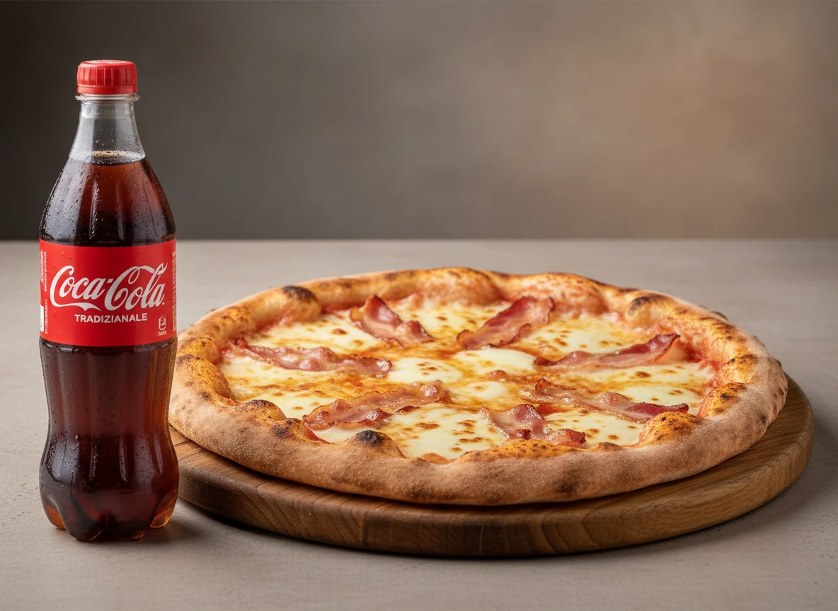 Mussarela com Bacon Tradicional (Vercelli Tradizionale) + Refri 2 litros